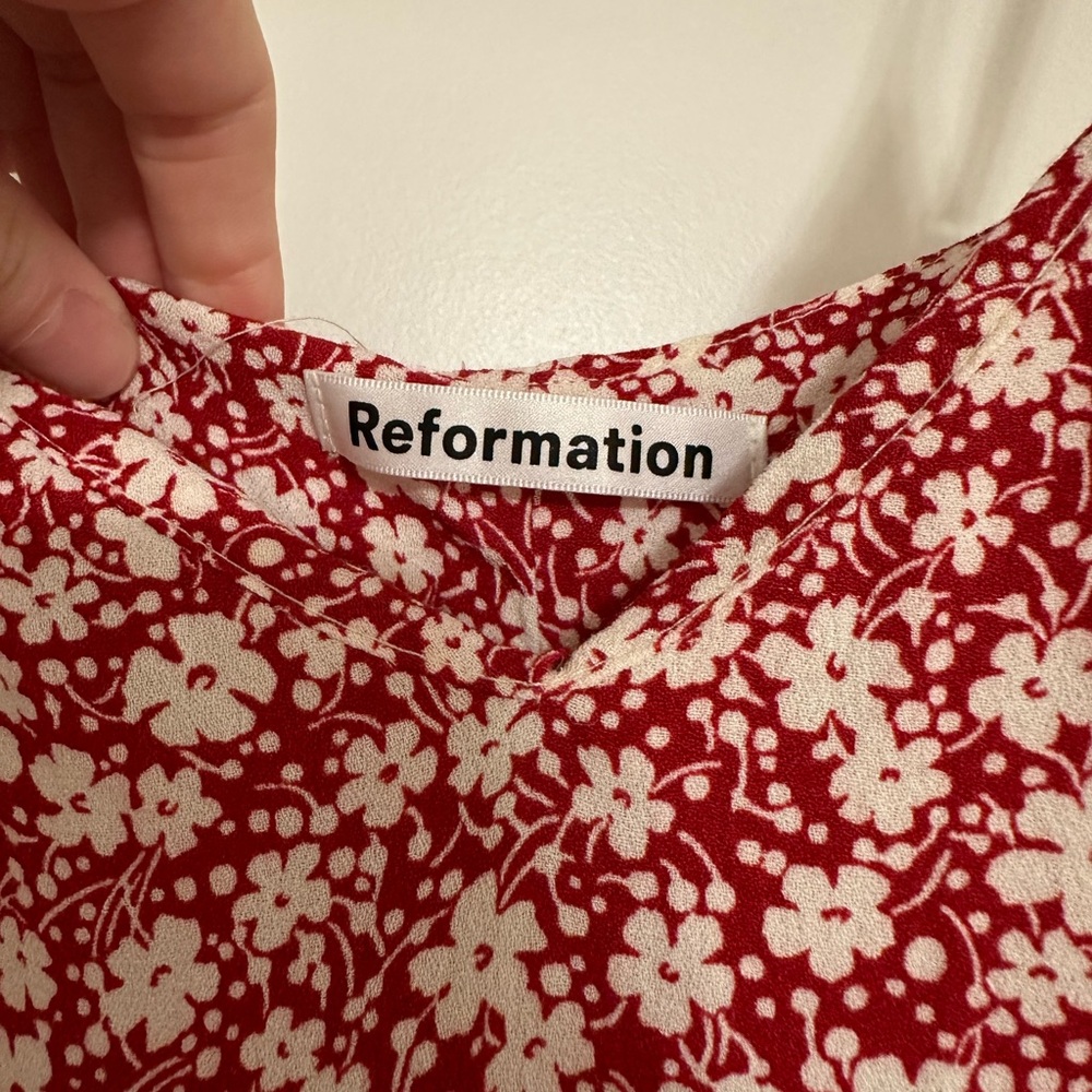 Reformation red flower dress